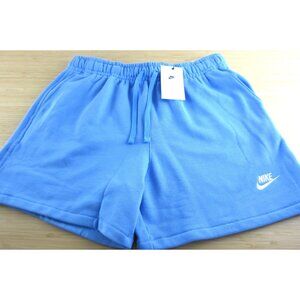 Nike Men's Club FT Flow unlined Shorts University Blue White Standard Fit NWT